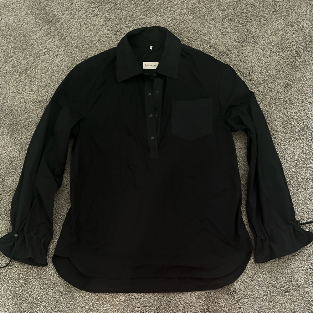 Moncler Black Casual Button Down Shirt